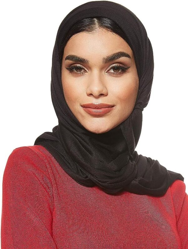 SHADOW Jersey Stretch Shailah Hijab Muslim Islamic Arab Scarf Headscarf Abaya Shawl Scarves Soft, One Size - 65 x 165 cm 01 SHADOW Jersey Stretch Shailah Hijab Muslim Islamic Arab