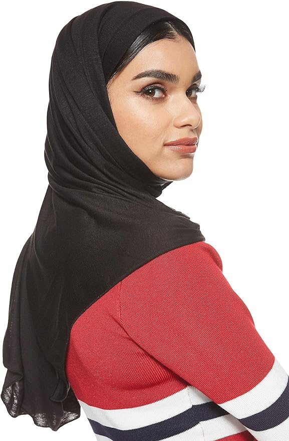 SHADOW Jersey Stretch Shailah Hijab Muslim Islamic Arab Scarf Headscarf Abaya Shawl Scarves Soft, One Size - 65 x 165 cm 03 SHADOW Jersey Stretch Shailah Hijab Muslim Islamic Arab