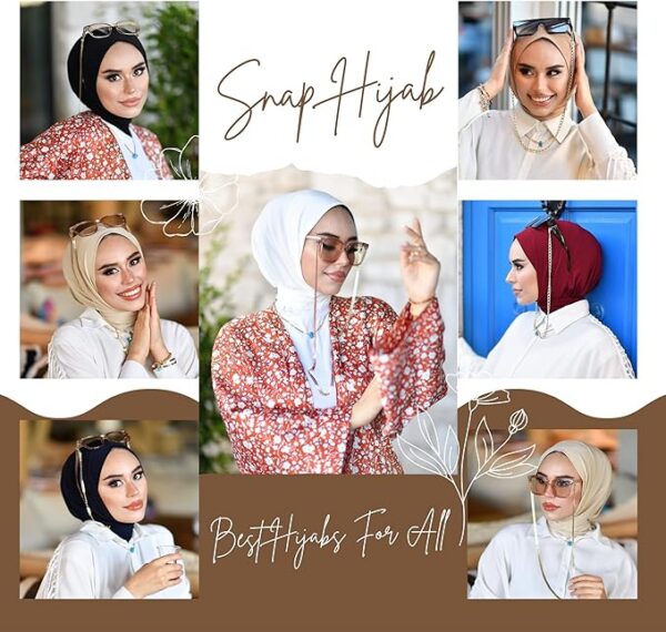 Snap Hijab-Turbans for Women-Hijab for Women Hair Wraps-Head Wraps for Women Hijab Undercap-Caps-Instant Hijab 06 Women Hijab Undercap-Caps-Instant Hijab