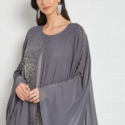 Bousni Women Beads Embellished Kaftan Abaya 04 Bousni Women Beads Embellished Kaftan Abaya