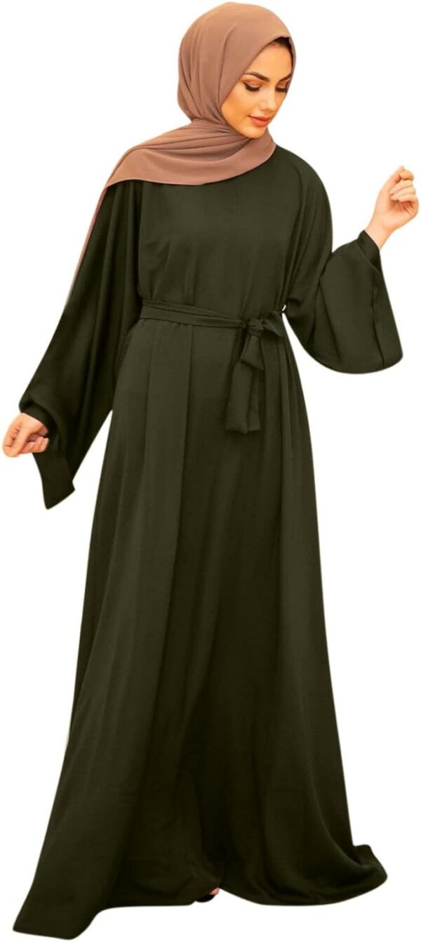 Women's Muslim Long Sleeve Dress Vintage Pullover Abaya